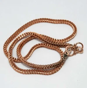 100 % Pure Copper Chain necklace Copper Wheat chain Thickness 3 MM Eco friendly - Picture 1 of 3