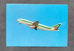 Postkarte nicht gereist ALITALIA Flugzeug Airbus A 300-B4-200 Foto Alinari - Bild 1 von 2