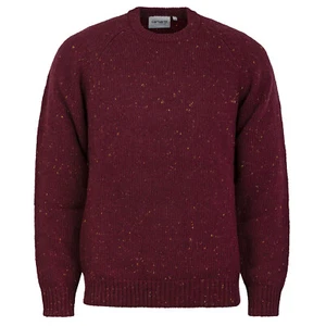 Carhartt WIP Anglistic Sweater Speckled malbec - Strickpullover aus Lammwolle - Bild 1 von 4