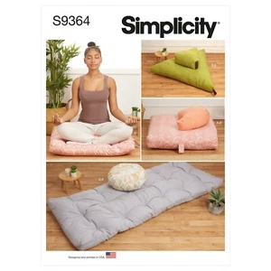 SIMPLICITY 9364 MEDITATION CUSHIONS Simplicity Sewing Pattern 6 Sizes - Picture 1 of 8