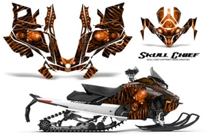 SKI-DOO GEN 4 MXZ SUMMIT MOTO DE NIEVE TRINEO CREADORX GRÁFICOS CRÁNEO JEFE NARANJA - Imagen 1 de 1
