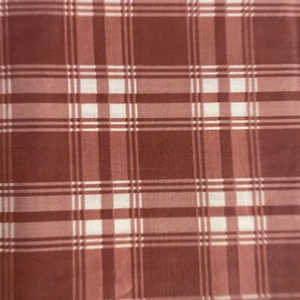 BTHY Joan Kessler For Concord Fabrics Plaid 100% Cotton Fabric Half Yard Mauve - Picture 1 of 5