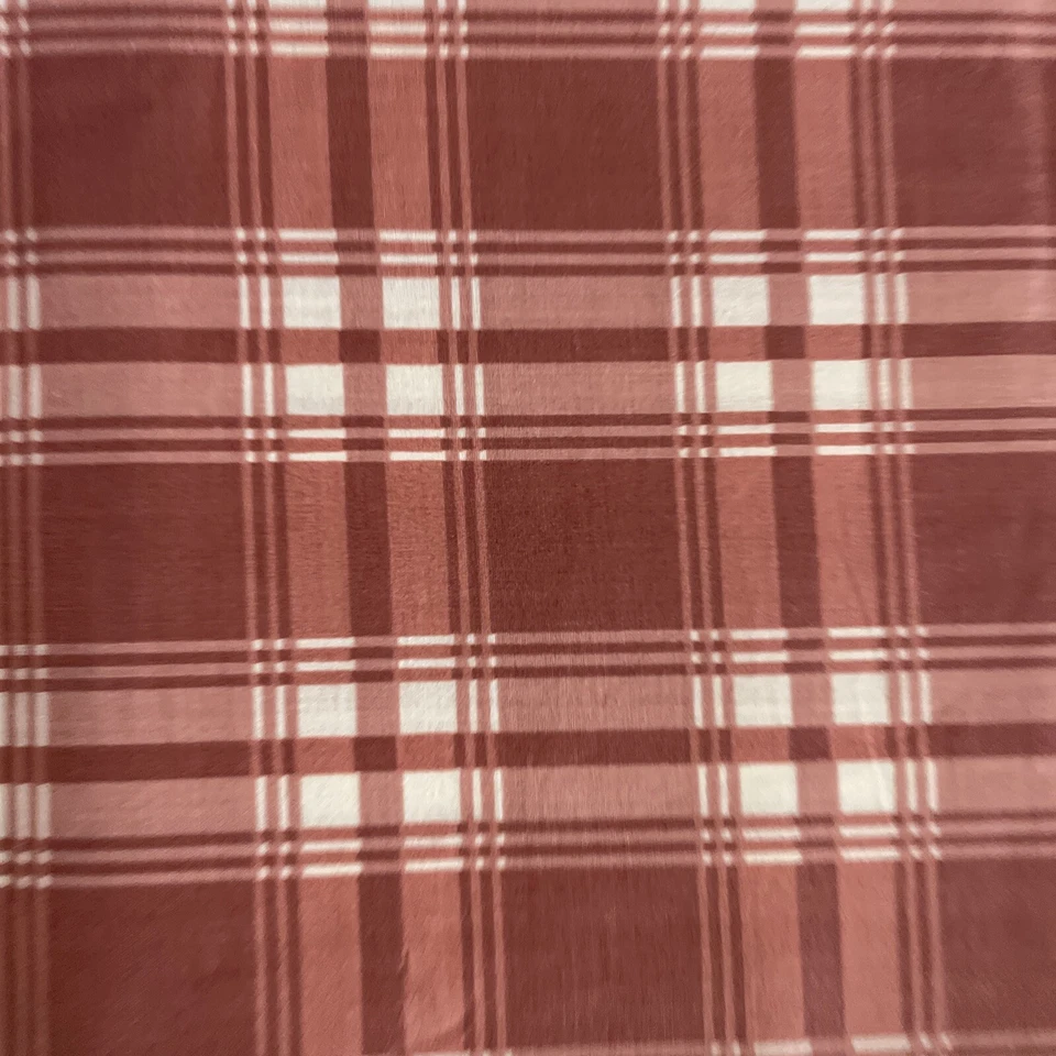 BTHY Joan Kessler For Concord Fabrics Plaid 100% Cotton Fabric Half Yard Mauve - Image 1 of 4