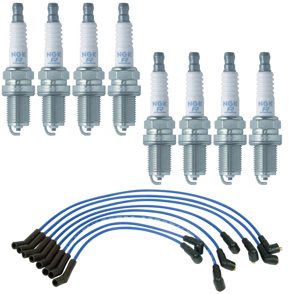 Juego de 8 bujías y cables de encendido NGK V Power para Land Rover Discovery Foto 1 de 4