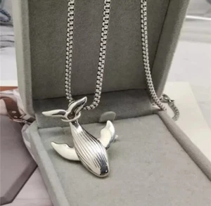 Men Killer Whale Pendant Necklace Creative Ocean Animals Stainless Steel Jewelry - Picture 1 of 7
