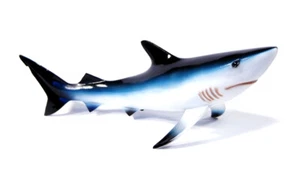 Hand Painted Large 18" Shark Fish Statue Figurine Sculpture 966E - Picture 1 of 4