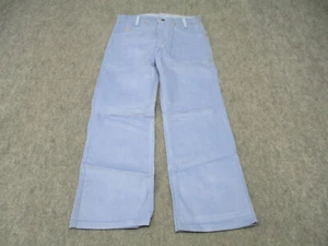 VINTAGE Levis Pants Boys 29x25 Blue Corduroy Saddleman Bootcut Husky Jean Youth - Picture 1 of 11