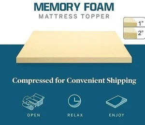 100% Memory Foam Mattress Orthopaedic Dog Bed Seat Pad Cut 2 Size Office Cushion - Picture 1 of 8