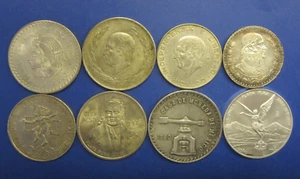 (Lot of 8 Different) Mexican Silver Crowns 1948 to 2013~ Higher Grades thru UNC. - Picture 1 of 2