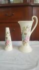 VINTAGE POOLE POTTERY TALL JUG & BUD VASE - PURBECK WHEAT & DAISY PATTERN