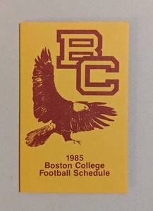 1985 Boston College Eagles College Football Pocket Schedule NCAA 🏈🏈 - Picture 1 of 2