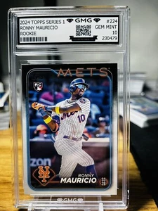 2024 Topps Series 1 Ronny Mauricio Rookie GMG Graded 10 Gem Mint 💎 RC - Picture 1 of 1