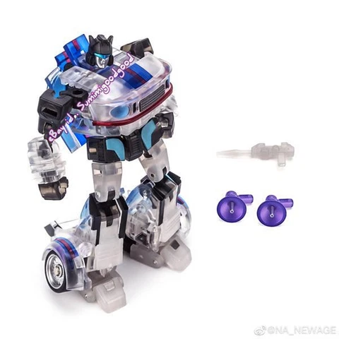 Newage NA H2T Jazz Transparent 7cm 3in Action Figure Small Scale Robot Collect Cover