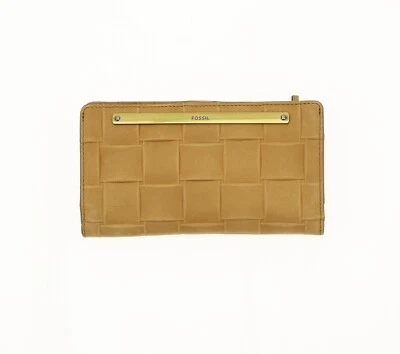 Fossil L33216 Women’s Yellow Leather Snap Wallet Size 6.75x4 in - Image 1 of 3