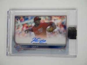 JOSIAH GRAY 2022 TOPPS CLEARLY AUTHENTIC AUTO RC - WASHINGTON NATIONALS - Picture 1 of 2