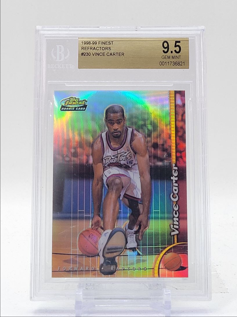 Vince Carter 1998 Topps Finest Refractor - No Coating Price Guide 
