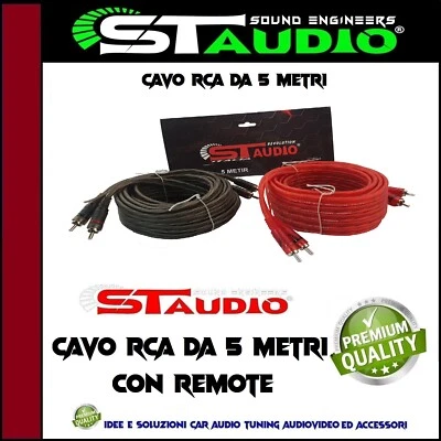 Cavo STAudio C17 RCA Audio Hi-Fi Car Segnale 5 Metri Twisted Auto Amplificatore - Immagine 1 di 3
