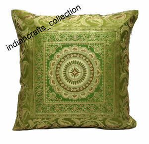Indian Handmade Throw Pillow Cover Cushion Brocade Ethnic Hippie Decor Covers 09