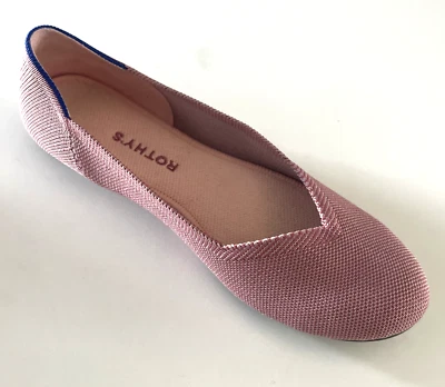 Amputee LEFT Shoe Only Rothys Pink Woven Ballet Flats Single Shoe Size 10 - Image 1 of 4