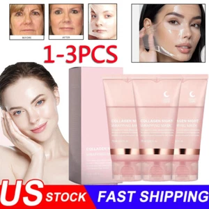 Collagen Overnight Wrapping Peel Off Facial Mask Renewal Night Skin Care New US - Picture 1 of 18
