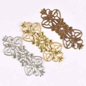 Filigree Wraps Connectors - 75x31mm Metal Wrap Charm Jewelry Making Crafts 10pcs - Picture 1 of 16