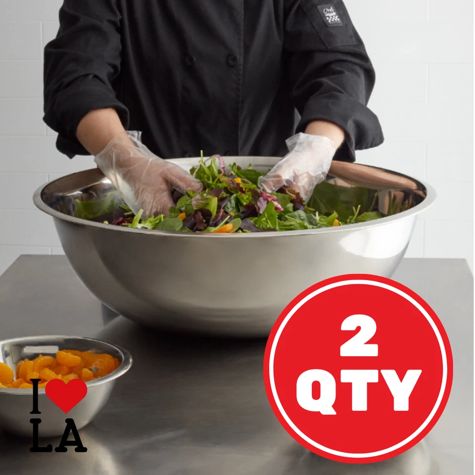 2 x NUEVO XL Resistente 30 Cuartos Acero Inoxidable Mezclador Restaurante Catering Foto 1 de 2