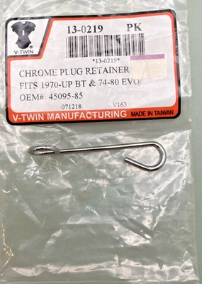NUEVO GENUINO V-TWIN FABRICACIÓN 13-0219 CROMO ENCHUFE RETENEDOR Foto 1 de 3