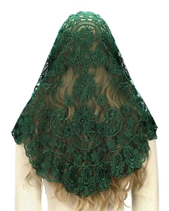 Chapel Orthodox Head Coverings Mass Veils for Funeral Vintaged Soft Lace Mant... - Picture 1 of 6