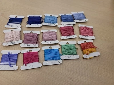Lot of  15 Carded Embroidery Floss  Multicolor  Threads  - Image 1 of 4
