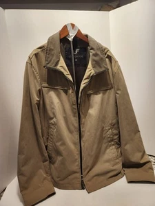 London Fog Men's Jacket Sz XL Khaki Lined Inside Pockets EUC - Picture 1 of 5