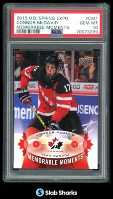 Cubierta superior Spring Expo 2015 #mm-cm1 Connor MCDAVID MOMENTOS MEMORABLES RC PSA 10 Foto 1 de 4