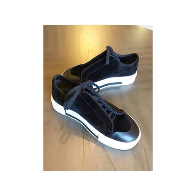 Alexander McQueen Negro Terciopelo Tenis Zapatos Mujer Talla 37 Plataforma Usados en Excelente Condición Foto 1 de 4