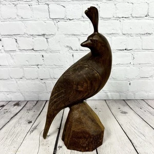 Unikat handgeschnitzte Eisenholz Wachtel Figur Holzschnitzerei Deko - Bild 1 von 14