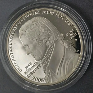 2005 Chief Justice John Marshall Silver Proof $1 Commemorative Uncirculated Coin - Picture 1 of 2