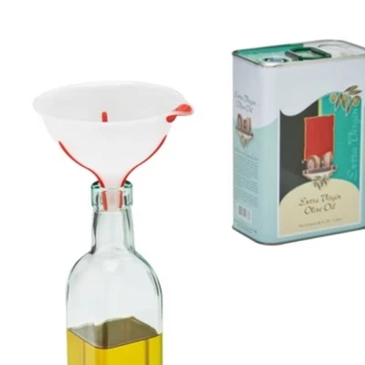 OXO 3 件装漏斗套装红色、塑料、洗碗机-安全 — 第 1/3 张图片