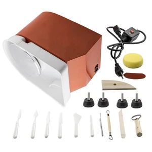 1x 350W 25cm Elektrische Töpferscheibe Porzellan Kunst Ton LCD Display 110V Maschine - Bild 1 von 12