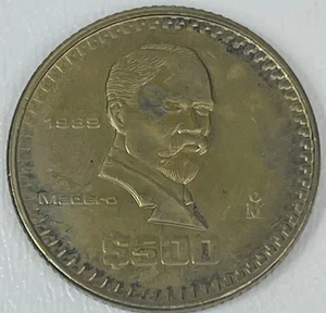 1989 Mexiko Mexikaner 500 Pesos Francisco Madero Adler Münze National Emblem - Bild 1 von 6