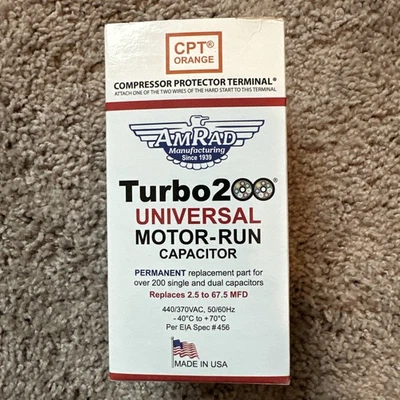 Mars/AmRad Turbo 200 Universal 2.5 - 67.5 mfd Motor Run Capacitor *New* - Image 1 of 4