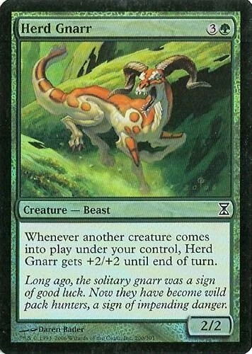 MTG - Time Spiral - Herd Gnarr - 2X - Foil - NM - Image 1 of 1
