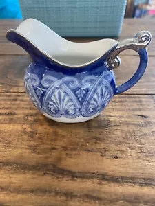 Bombay Blue/White/Platinum Porcelain Creamer NWOT - Picture 1 of 9