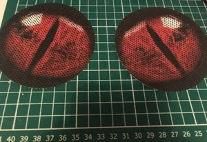 Pegatinas rojas para faros cuádruples accesorios gráficos para ojos - Imagen 1 de 1