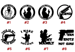 Gun Rights Vinyl Decal Sticker Car Window Door Helmet 2nd Amendment Protection - Bild 1 von 17