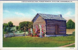 Lincoln Marriage Cabin Pioneer Memorial State Park Kentucky Postcard Unposted - Picture 1 of 2