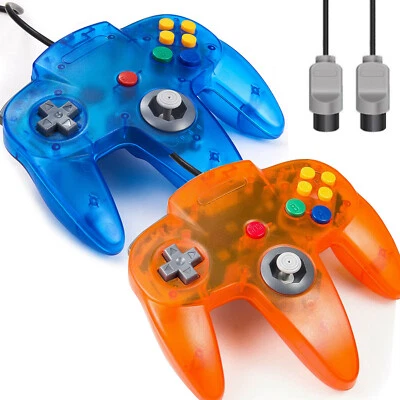 Controlador clásico N64 con cable gamepad joystick para sistema de consola de videojuegos N64 Foto 1 de 4