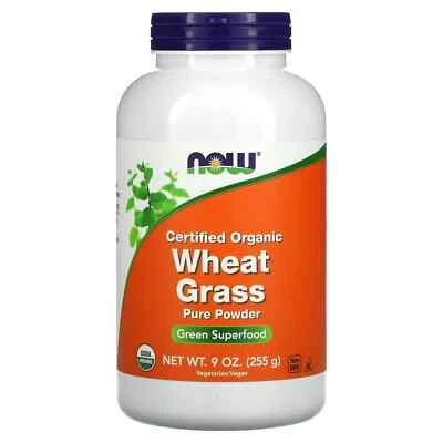 2 X Now Foods, Certified Organic Wheat Grass, 9 oz (255 g) - Image 1 of 2