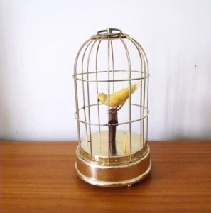 Vintage Bird in Cage Music Box Hong Kong - Picture 1 of 5