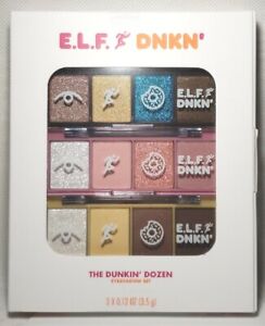 ELF Cosmetics X Dunkin DNKN The Dunkin' Dozen Eyeshadow Palette 1 Dozen Shades 