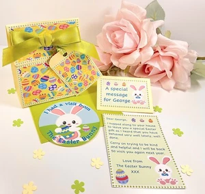 Personalised Easter Bunny Letter, Gift Bag, Sticker, Easter Gift, Easter Hunt - Picture 1 of 4