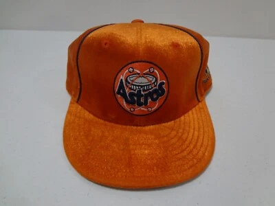 VTG MLB Houston Astros LOGO Fitted 7 1/2 Hat 90s American Needle Orange Velvet - Image 1 of 4