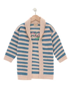 Gucci Girls Embroidered Logo Knit Cardigan - Picture 1 of 2